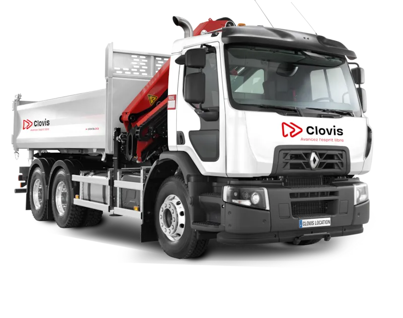 Location Clovis de poids lourd benne grue